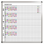 Klassen-Plantafel, 10 Stunden Mo-Fr, für 25 Klassen, 103x117 cm, 